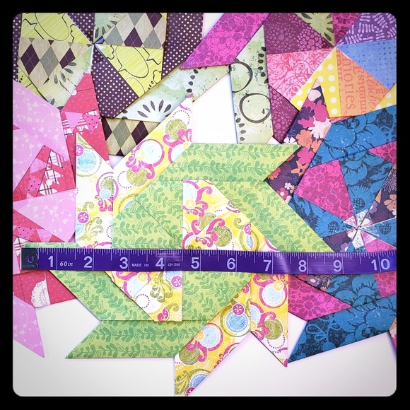 🧵 10 Handmade - 9" Paper Pinwheels - Picture 2 of 6